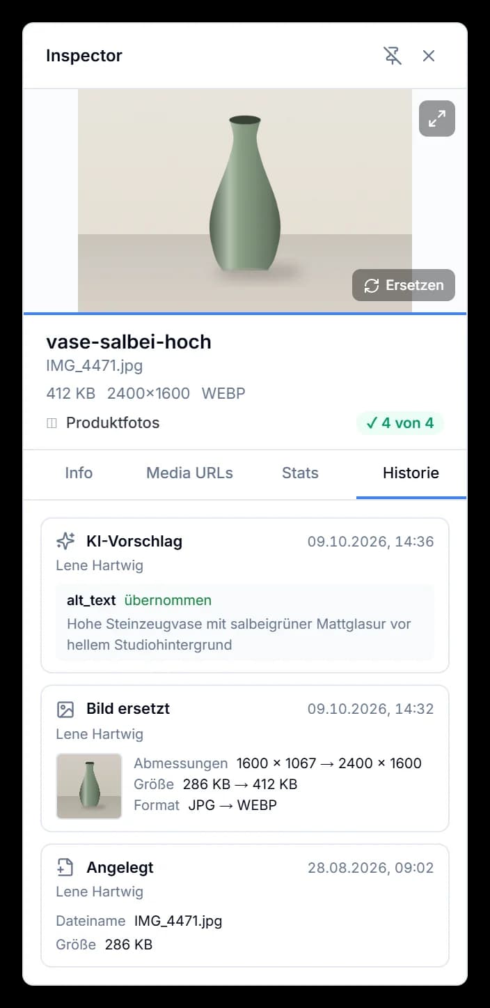 Entitio: Verlauf, Bild ersetzt